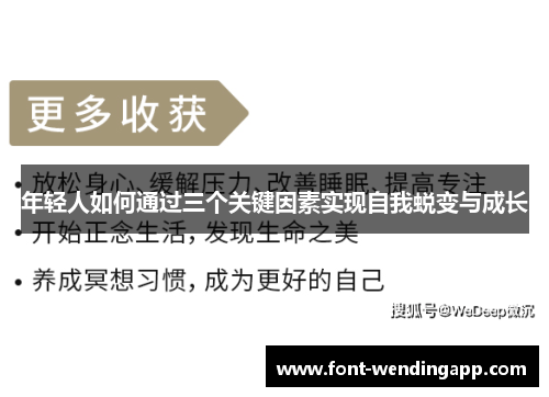 年轻人如何通过三个关键因素实现自我蜕变与成长